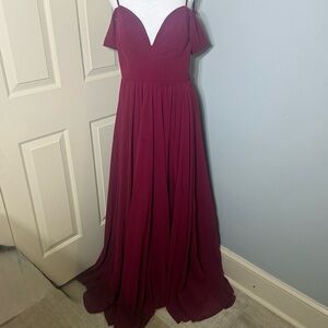 Soieblu Strapless Burgundy Dress